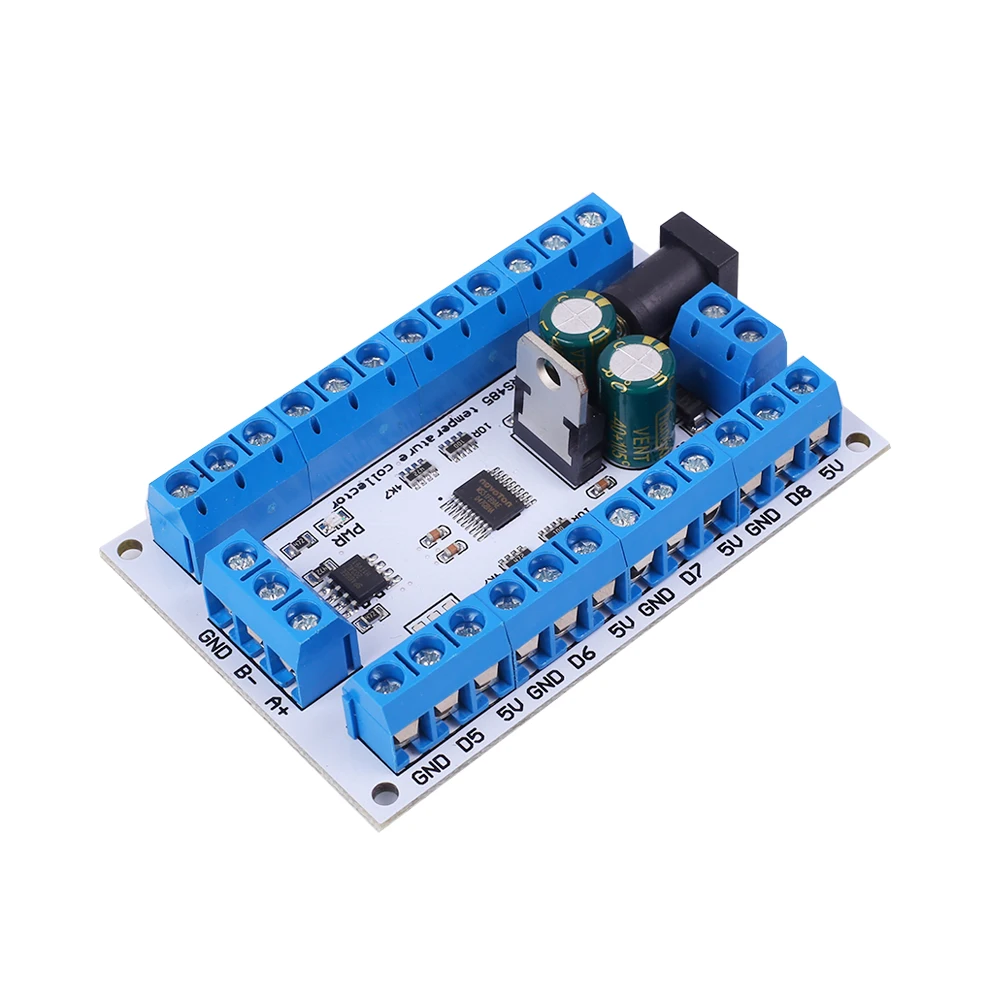 8CH Modbus RTU RS485 R4DCB08 moduล przekaลบnika temperatury moduล akwizycji temperatury kolektor Paperless rejestrator dla PLC