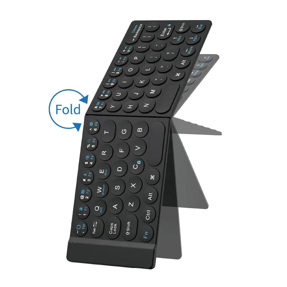 WiWU Tablet Fold Keyboard for iPad Bluetooth Mini Keyboard Compatible iOS and Android Tablet Portable Wireless Keyboard