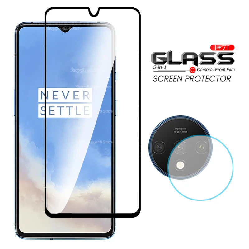 2-in-1 Camera Glass On For Oneplus 7T 1Plus 7 T Armored Screen Protector One Plus T7 Oneplus7t Protective Glas Oneplust7 1Plus7t