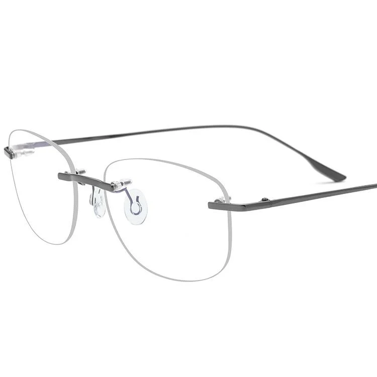 Ultra light spectacle frame men's frameless nearsighted spectacle frame alloy optics women's IP electroplating glasses anti blue