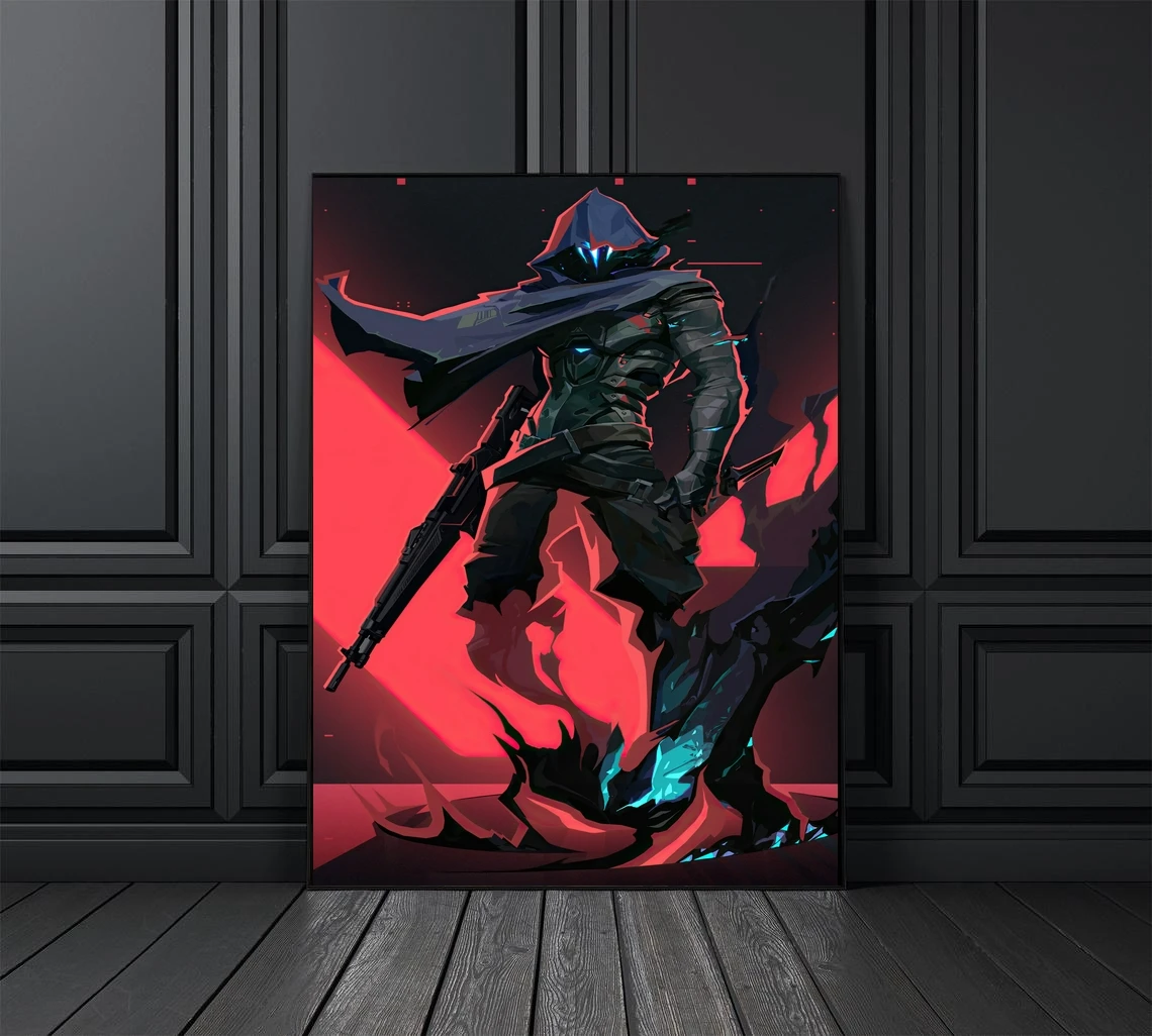 Omen Red Valorant Video Games Canvas Poster Home Wall Painting Decoration (No Frame)