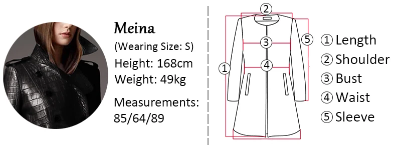 Lautaro Autumn Long Black Crocodile Pattern Pu Leather Trench Coat for Women Belt Double Breasted Stylish British Style Fashion