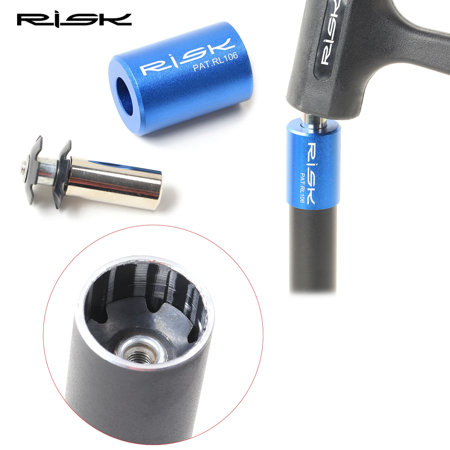 RISK RL106 Bicycle Bike Fork Star Nut Driver Tool Setting Installer with Free Spare Screw and Star Nut 28.6mm 1 1/8\