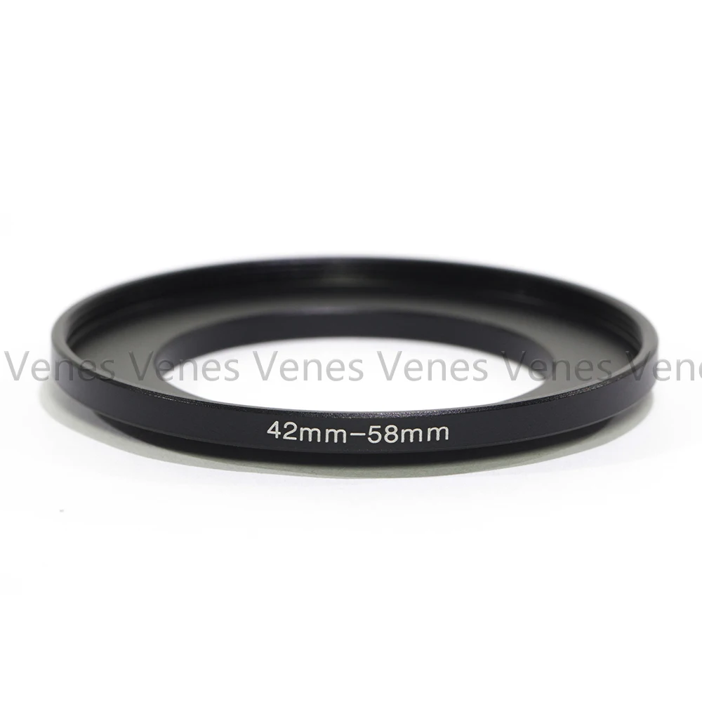 2pcs 42mm-58mm Step-Up Metal Filter Adapter Ring / 42mm Lens to 58mm Accessory