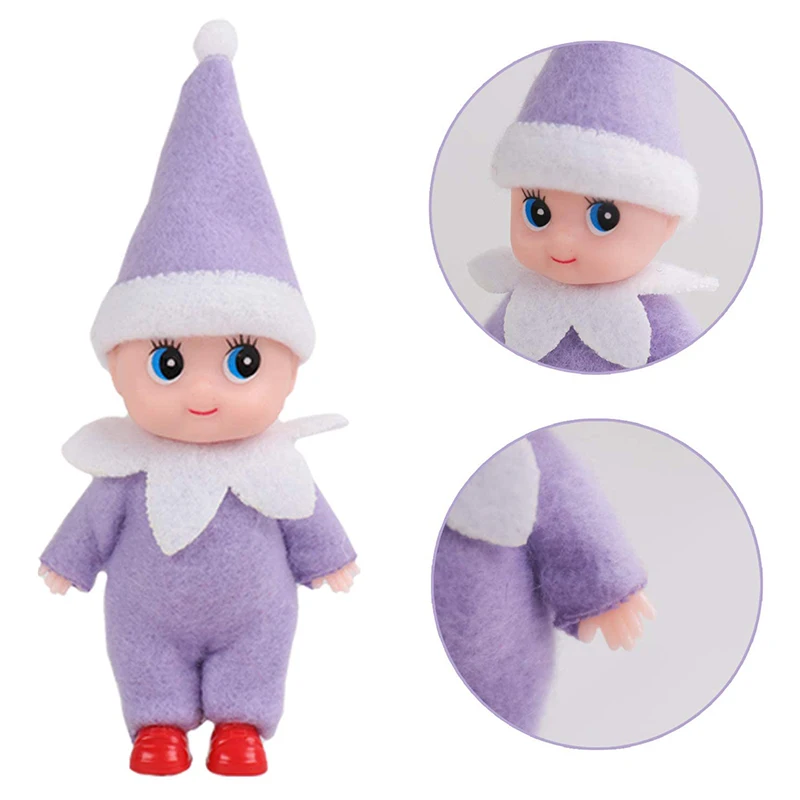 Mini Baby Elf Cute Tiny Dolls Twins 2 PCS Set Toddler Doll Toy on Shelf Accessories Christmas Gift for Girl Boy Kid Teen Adult