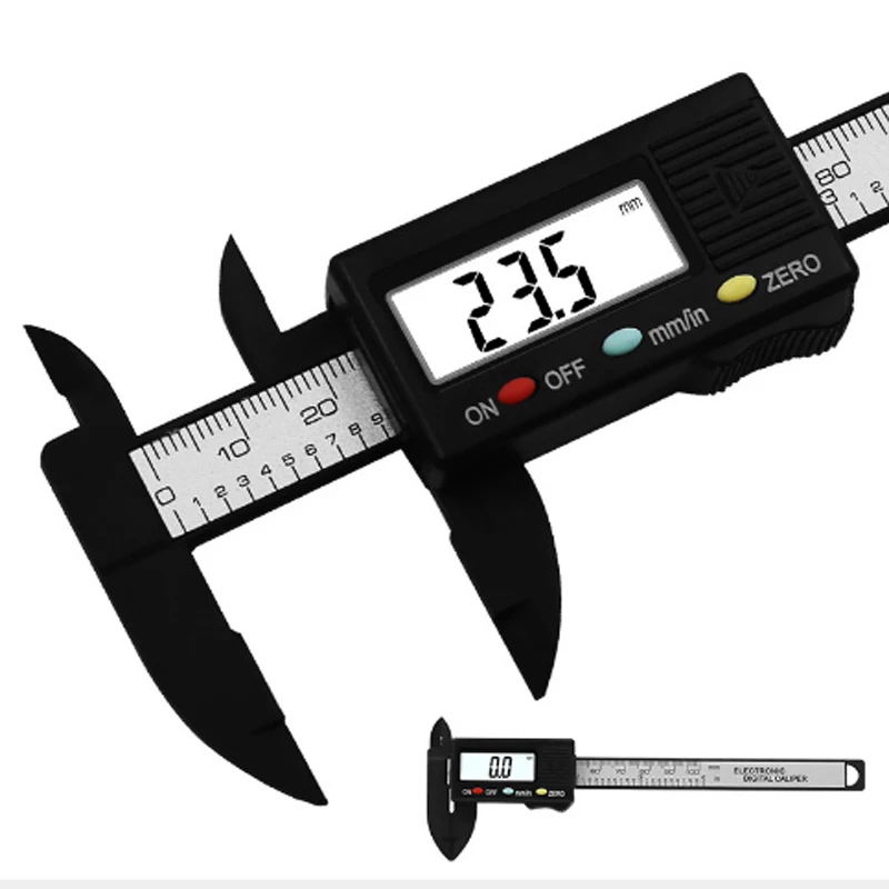 0-100mm 4inch stainless steel digital vernier caliper pocket plastic caliper mini gem caliper micometer thickness measure tool