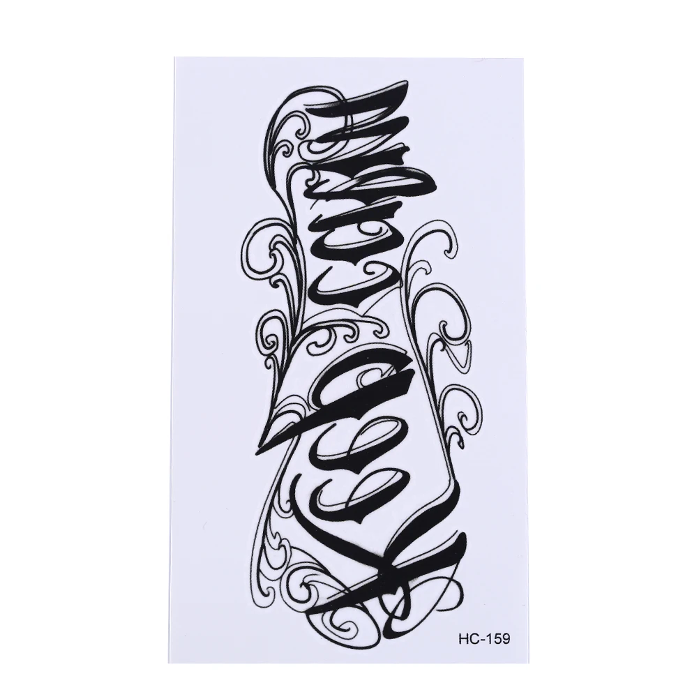 Temporary Tattoo Sticker Keep Calm English Letter Water Transfer Flash Tatoo Fake Tattoos For Girl Men's Arm Tattoos HC-162