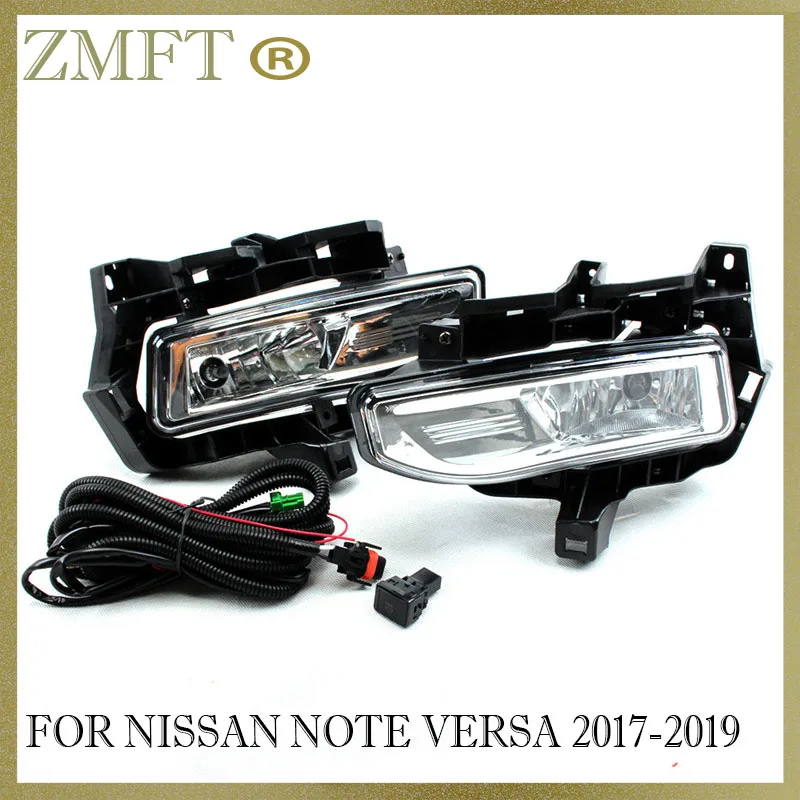 

1Set Car Front Bumper Fog Light Assembly For Nissan NOTE 2018 2019 2017 2018 2019 Halogen Bulb With Switch Wire Harness