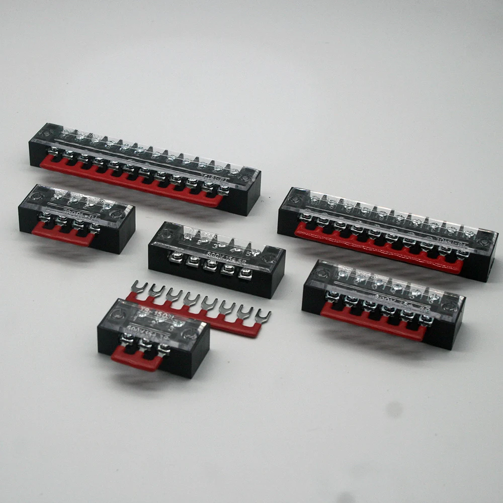 600V 15A barrier strip terminal block wire connector tb-1503 tb1504 tb1505 tb1506 tb-1510 tb-1512 with 1pcs connector