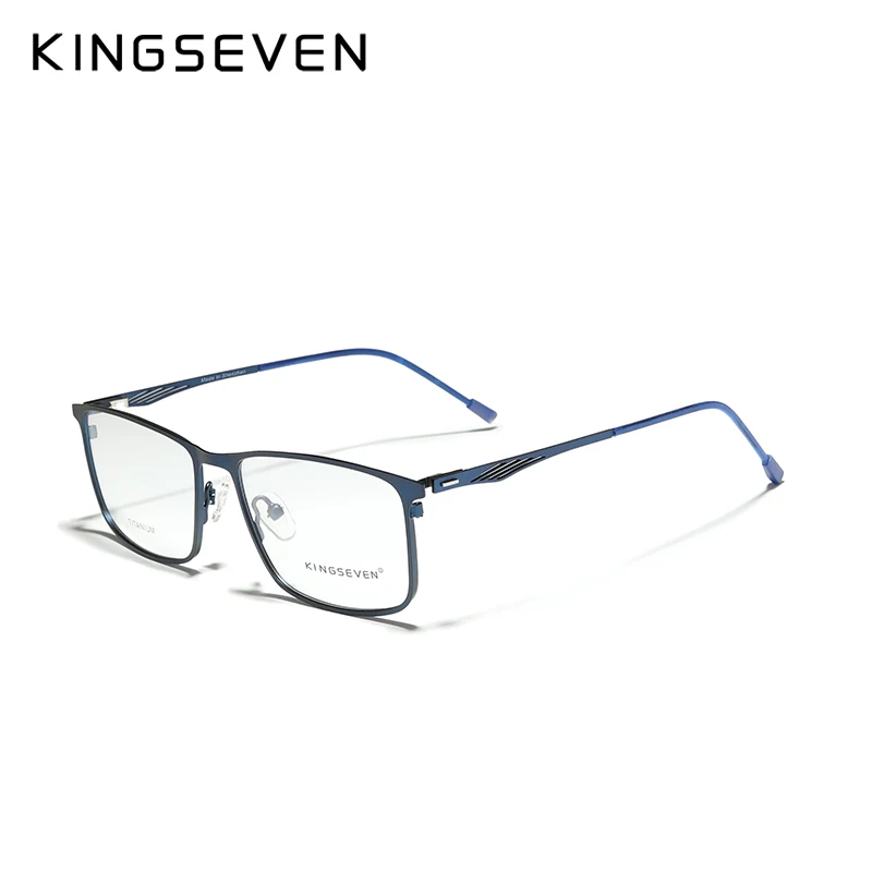 KINGSEVEN Titanium Alloy Optical Glasses Frame Men 2023 Square Myopia Prescription Eye Protection Glasses Male Metal Eyewear