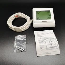 Termostato de calefacción por suelo radiante con pantalla táctil, sensor de suelo, sistema de control de temperatura 3M, E91 (M9), 16A, buena calidad