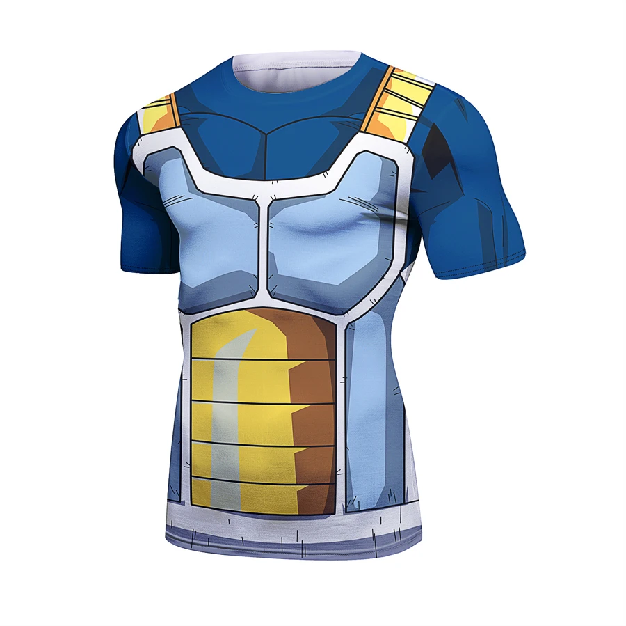 New 3D Printed T shirts Men Compression Shirt Cosplay Vegeta Costume Clothing Sports Quick Dry Fitness Short Sleeve Tops Male