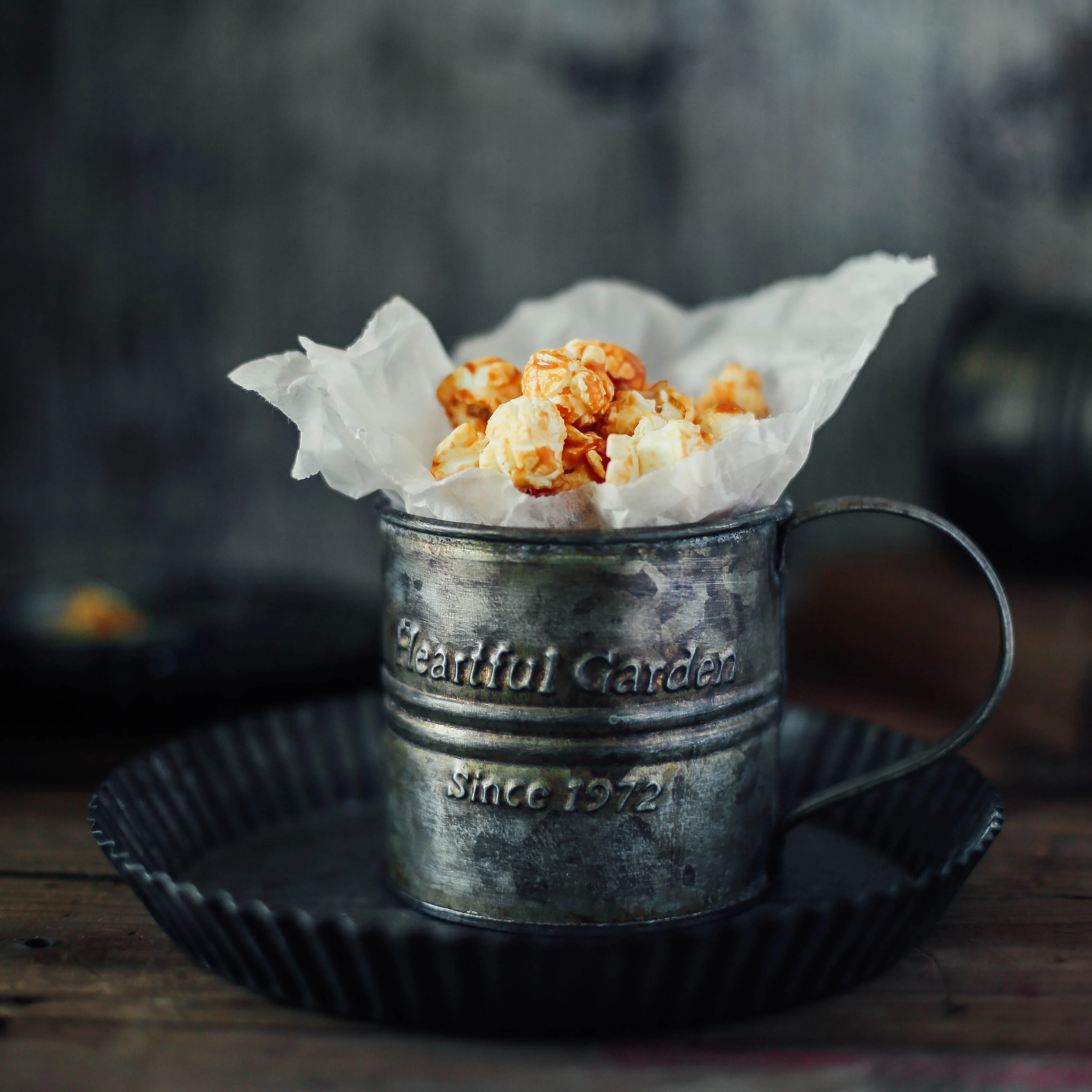 Iron Cup Round Iron Cup Ins Style Vintage Iron Plate Still Life Food Photography Props