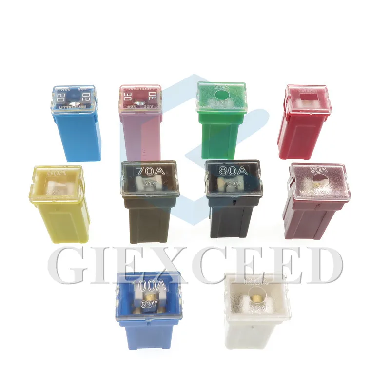 5pcs/lot Rectangle Fuses Auto Fuse Box 20A 30A 40A 50A 60A for BYD Great Wall JEEP Kuga