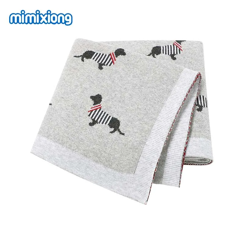 Babydecken Neugeborenen Cartoon Swaddle Wrap Monatliche Decken 100% Baumwolle Gestrickte Kleinkind Kleinkind Outdoor Spielen Clip Matten 100*80 cm
