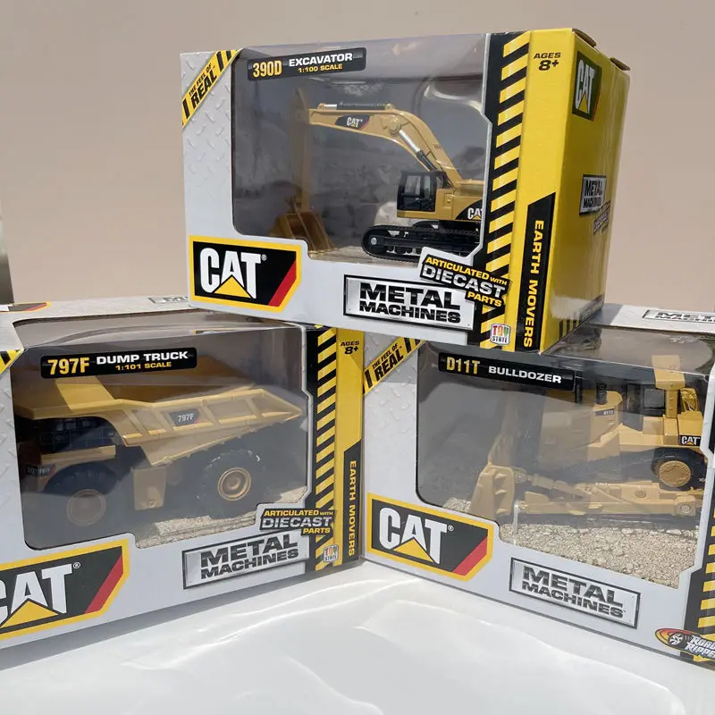 1:101 Cat Construction Vehicle Toy Excavator Dump Truck Bulldozer Loader Alloy Car Decoration Model Car Toy Gift