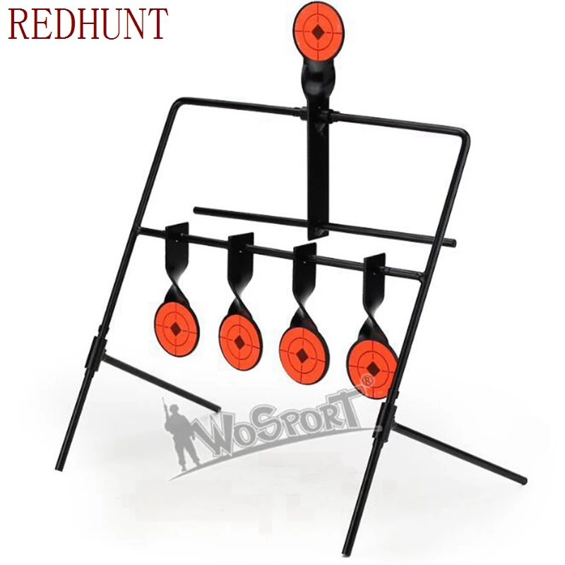 Target for Airgun Lead Pellet Gun Air Rifle Airsoft Paintball 5 Targets Automatic Reset Rotating Shooting Target