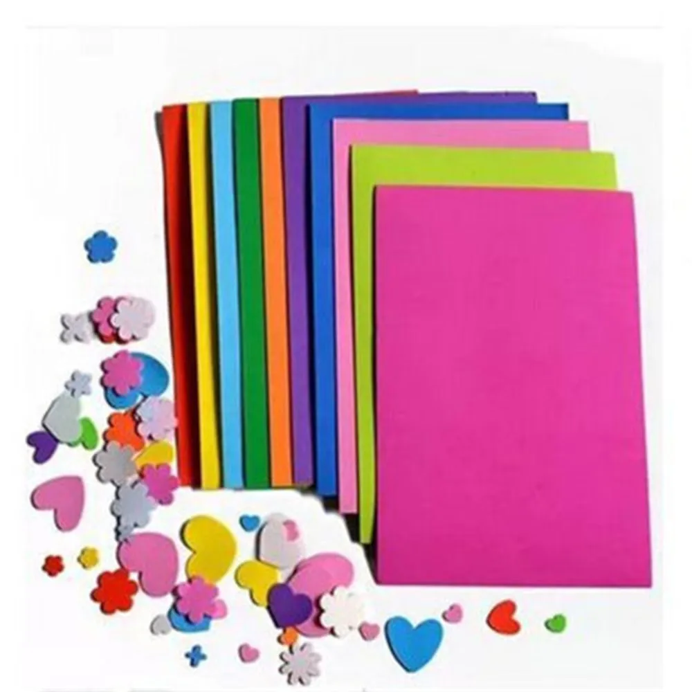 Multicolor Sponge Foam Paper Fold, Scrapbooking Paper Craft, DIY Decor, Lowest Price, 10 Colors, A4 Thick, 21*29.7*0.1cm