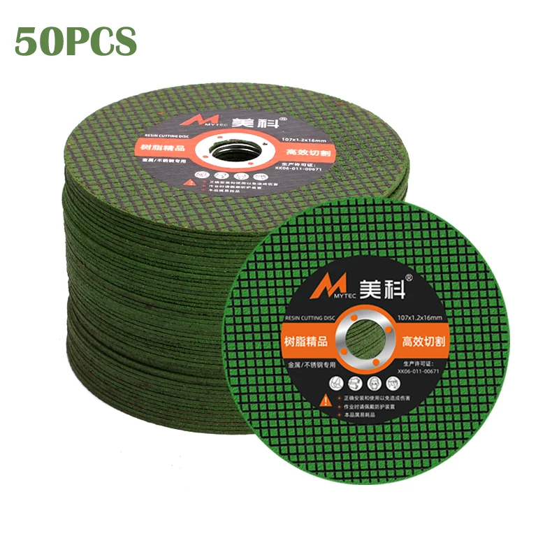50 pezzi Cut Off ruote 4 pollici metallo e acciaio inossidabile taglio ruota per smerigliatrice angolare Ultra sottile disco di taglio 107x1.2x16mm