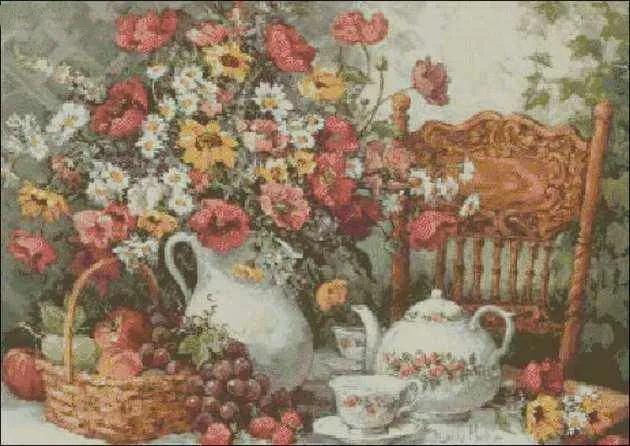 

Still life With Flowers and Fruits Top Quality Embroidery Needlework 14CT Unprinted Art Cross Stitch Kits DIY Handmade Decor