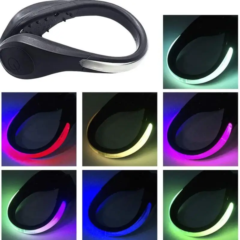 

Led Flash Shoe Clip Light Up Glow in the Dark for Party Dancing Skating Night Running Safty Gear Battery Replaceable 10pcs/Lot