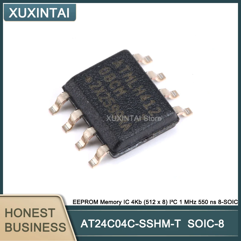 50 Pcs/Lot  New Original  AT24C04C-SSHM-T AT24C04  EEPROM Memory IC 4Kb (512 x 8) I²C 1 MHz 550 ns 8-SOIC