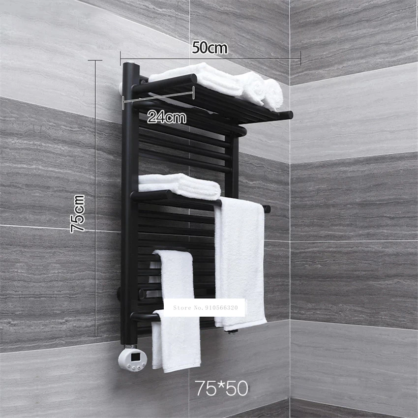 G03 Electric Heating Towel Rack Double Layer Smart Temperature Control Home Bathroom Towel Rack Electric Heated Towel Rail 220V