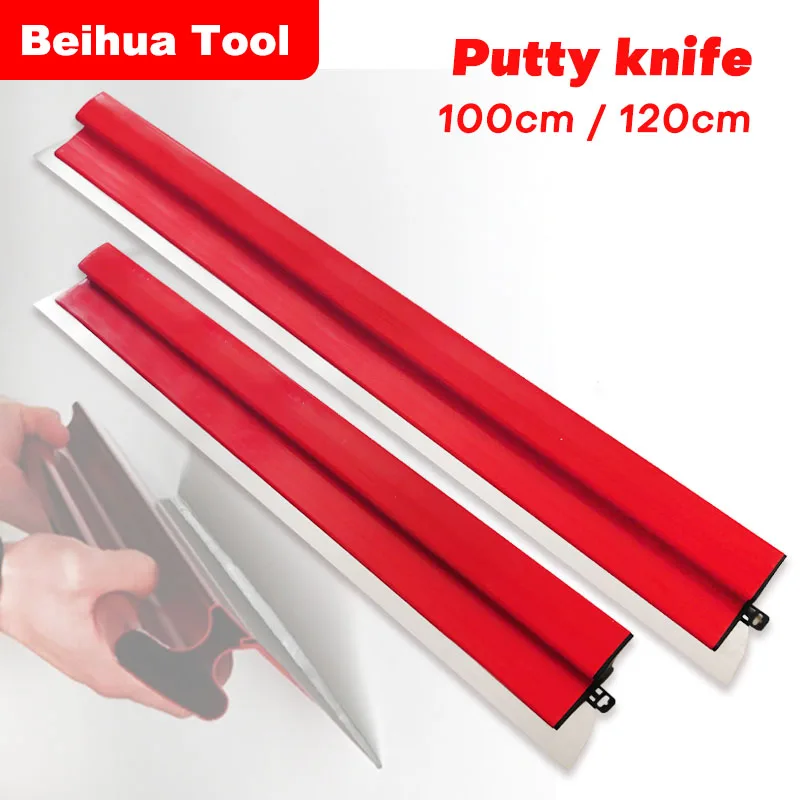 1m 1.2m Stainless steel Putty knife Scraper Extension Putty Construction Tool Wall Paint Scraper Spatula Cleaner Scraping Cutter