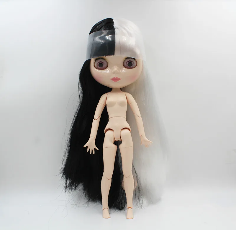 Free Shipping colorful RBL-902 DIY Blyth doll white and Black hair 19 joint body 1/6 BJD special price toy girl birthday gift