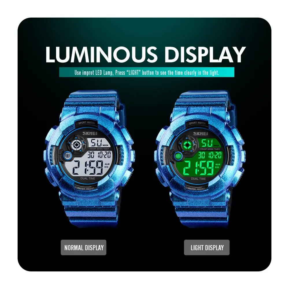 SKMEI Luxury Military Sports Watches Waterproof LED Men Digital Watch S Shock Outdoor Electronic Watch Men Relogios Masculino