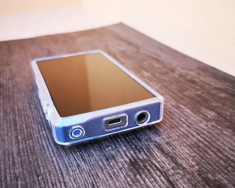 Per custodia in Tpu trasparente iBasso DX220 con protezione dello schermo anteriore in vetro temperato e protezione dello schermo posteriore in vetro temperato per DX220