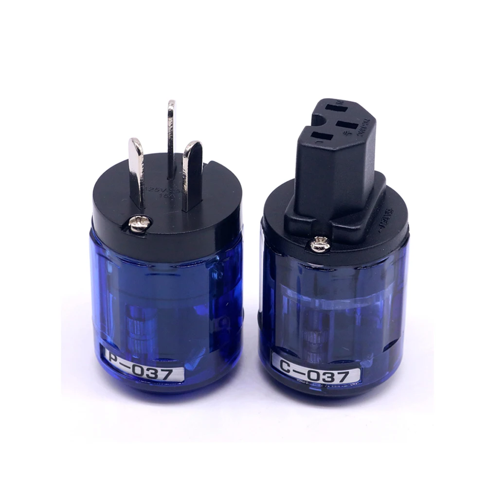Hifi P-037 C-037 AU Rhodium Plating Power Plug IEC Connector Plated Power Connector