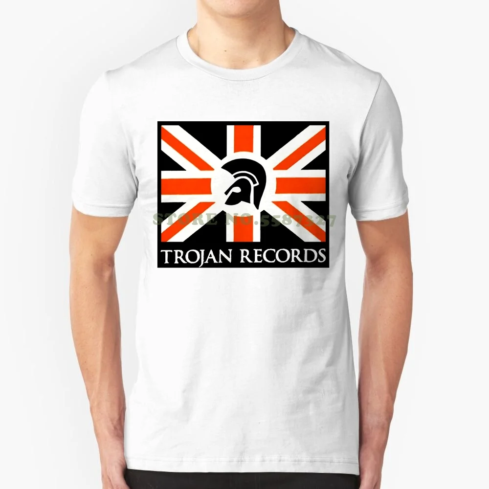 Men's O-Neck Printed Tee Shirt Moowell Union Jack Flag Trojan Records Men's T Shirts