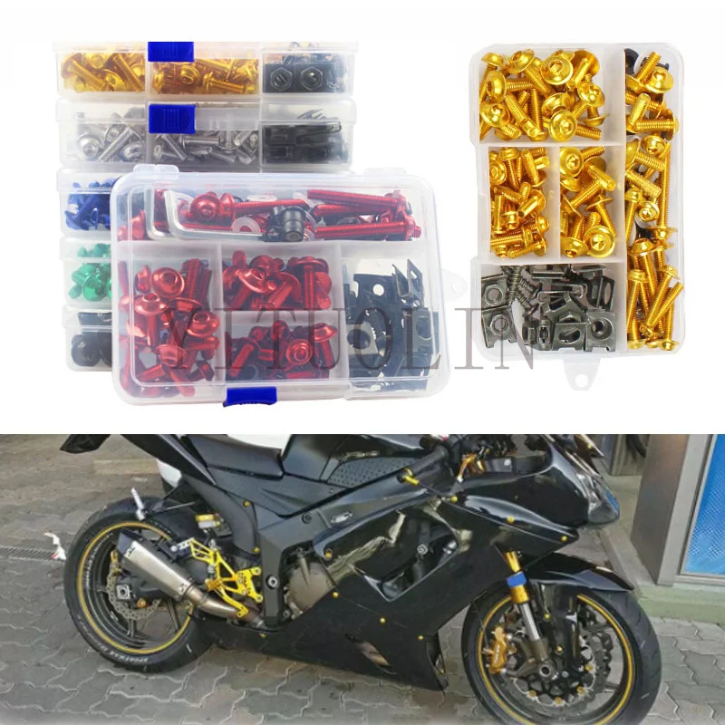 Motorcycle Screws Nuts Kit Fairing Bolts Set For Yamaha Dragstar 1100 Nmax Drag Star 400 Drag Star 1100 R6 2017 Vstar R6 2008