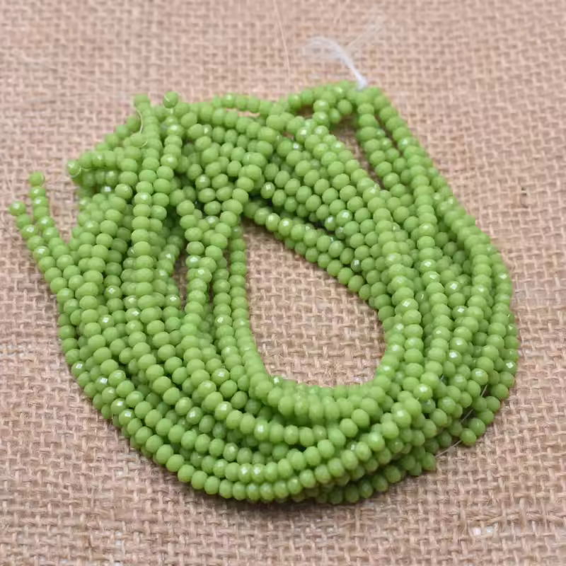Yanqi 2 3 4mm Rondell Austria Faceted Crystal Beads Round Glass Beads Loose Spacer Beads for Jewelry Making DIY - Image 43