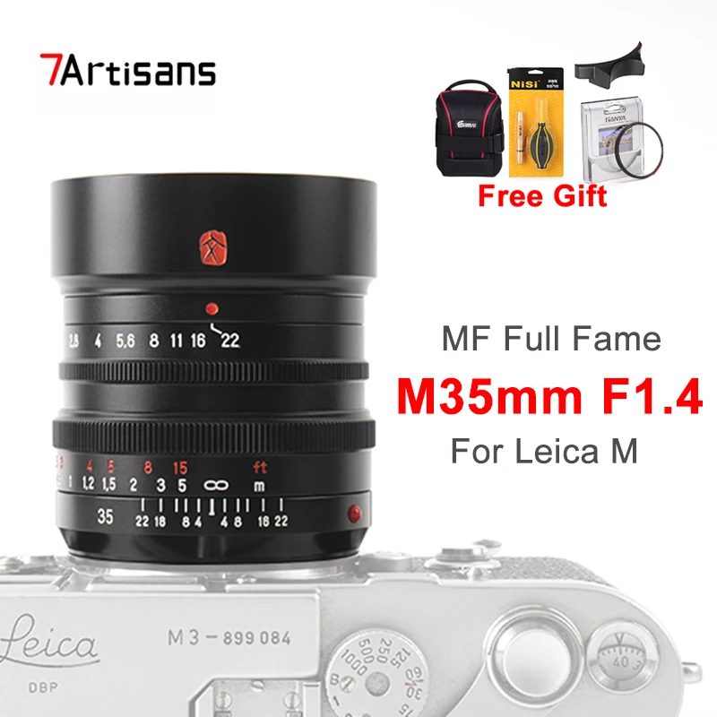 

Полнокадровый объектив Artisans 35 мм F1.4 для Leica M Mount M6 M7 M8 M9 Fujifilm X Camera 7 artisans M35mm F/1.4 Cameras Lens