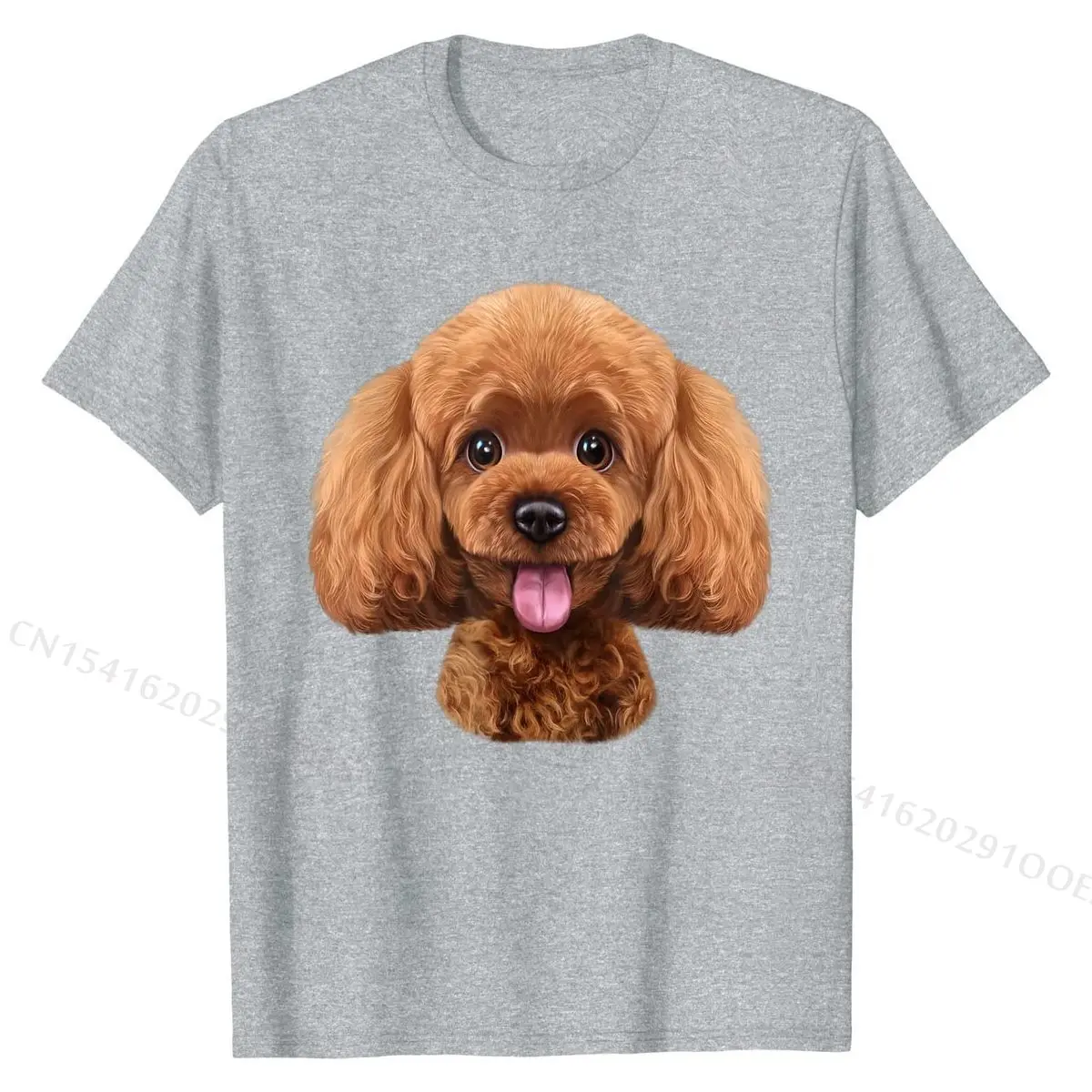 遊び心のあるおもちゃのポッフルフェイスTシャツ,綿の面白い犬のTシャツ,ユニークなトップスと面白いTシャツ