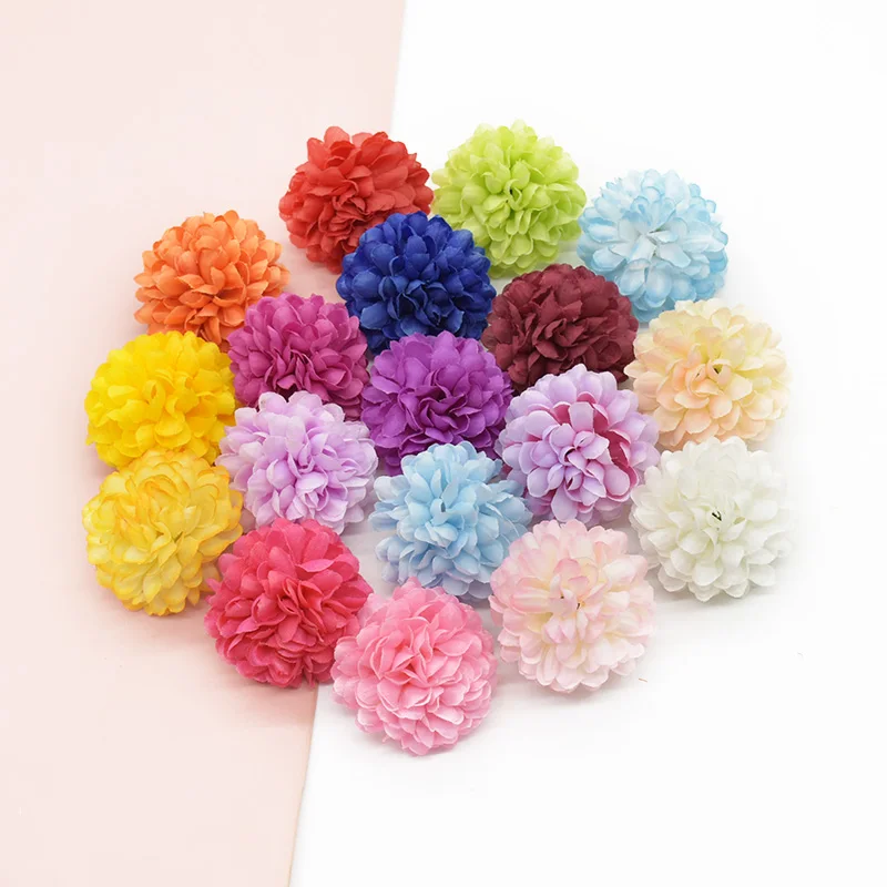 300 Stück Künstliche Kugel-Chrysanthemenköpfe Heimdekoration Handgelenkblume Kopfbedeckung DIY Hochzeit Feiertagszubehör Scrapbooking Weihnachten – Detail 6