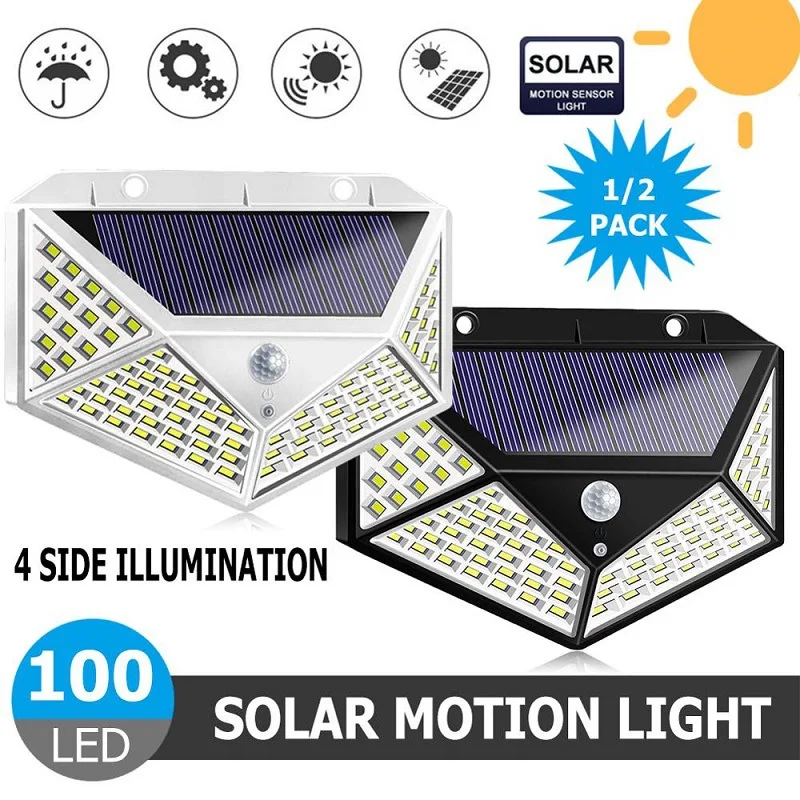 

LED Solar Light Outdoor Solar Lamp PIR Motion Sensor Wall Light 3 Modes Waterproof Solar Powered Sunlight for Garden Decoration