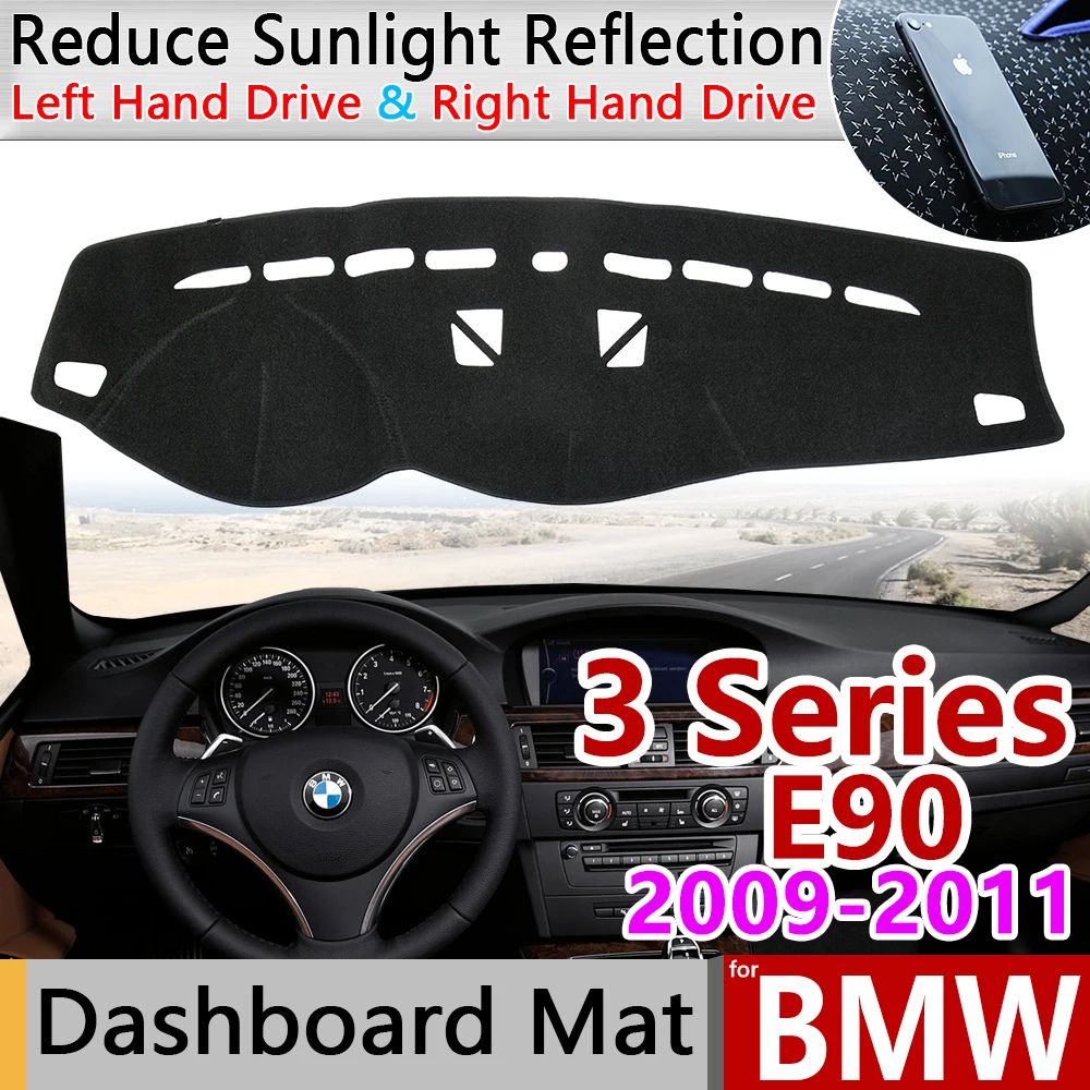 

Для BMW 3 серии E90 2009 2010 2011 анти-скольжения Анти-УФ коврик на приборную панель приборной защиты аксессуары с покрытием 318i 320i 325i