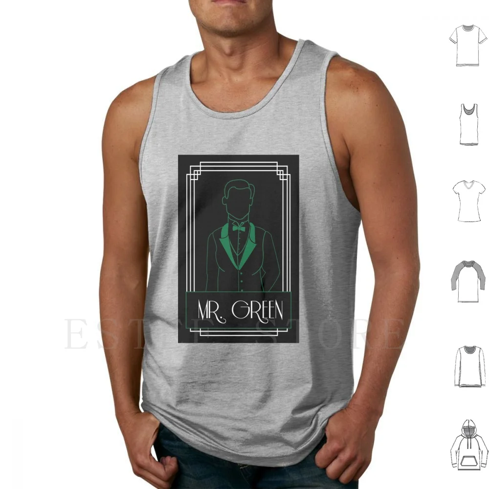 M. Green Débardeurs Gilet Coton Clue Mr Green Green Art Années 1920 Clue Game Green Mr