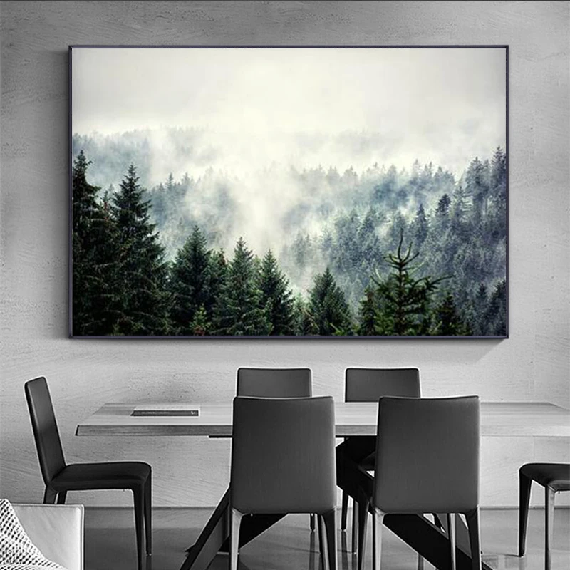 Scandinavian Travel Landscape Canvas Painting Mountain Boat Grass Nordic Poster Print Wall Art Picture Modern Living Room Decor