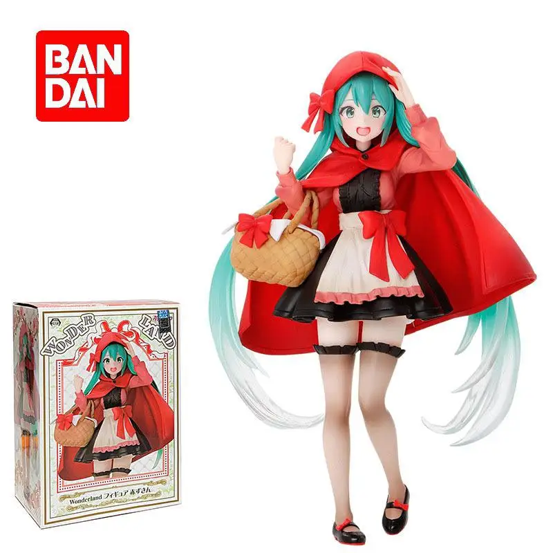 18cm Hatsune Miku Anime Action Figure Manga Statue PVC Catoon Kawaii Little Red Miku Collectible Model Toys Boxed Decoration