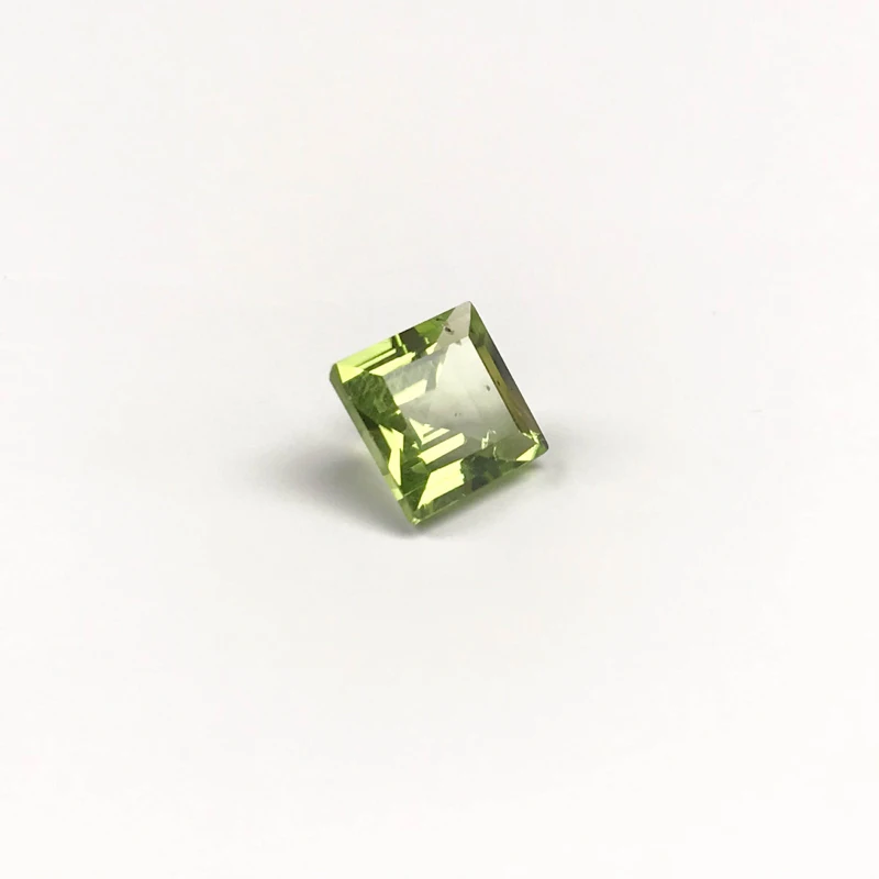 VANTJ Natural Peridot Loose Gemstone Top Quality Square Cut for Silver Gold Women Jewelry Random Delivery