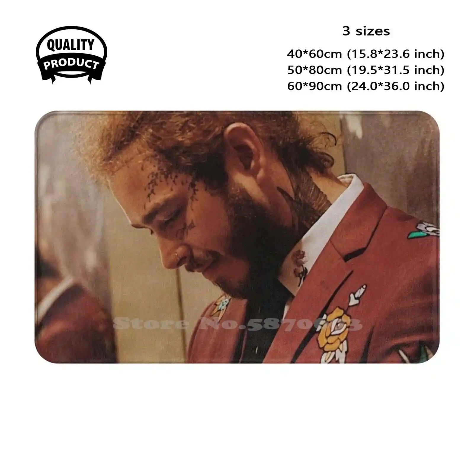 Sad Malone Soft Cushion Home Carpet Door Mat Car Rug Music Hip Hop Rap Good Post Love Flowers Cute