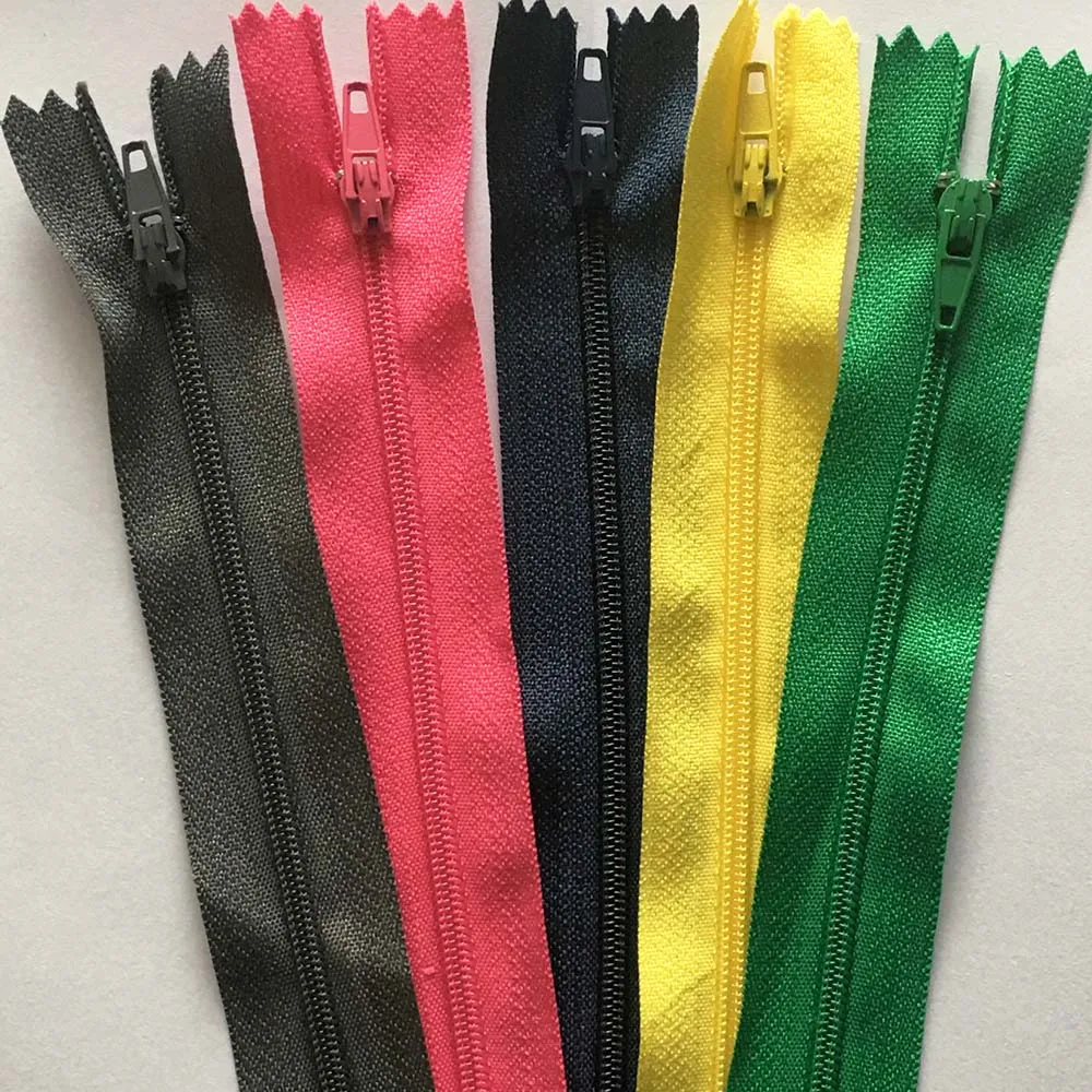 10 Uds. (4,8 ~ 24 pulgadas) 12 cm - 60 cm cremalleras en espiral de nailon para manualidades de costura a medida 15/20/25/30/35/40/45/50/55 cm Zipp