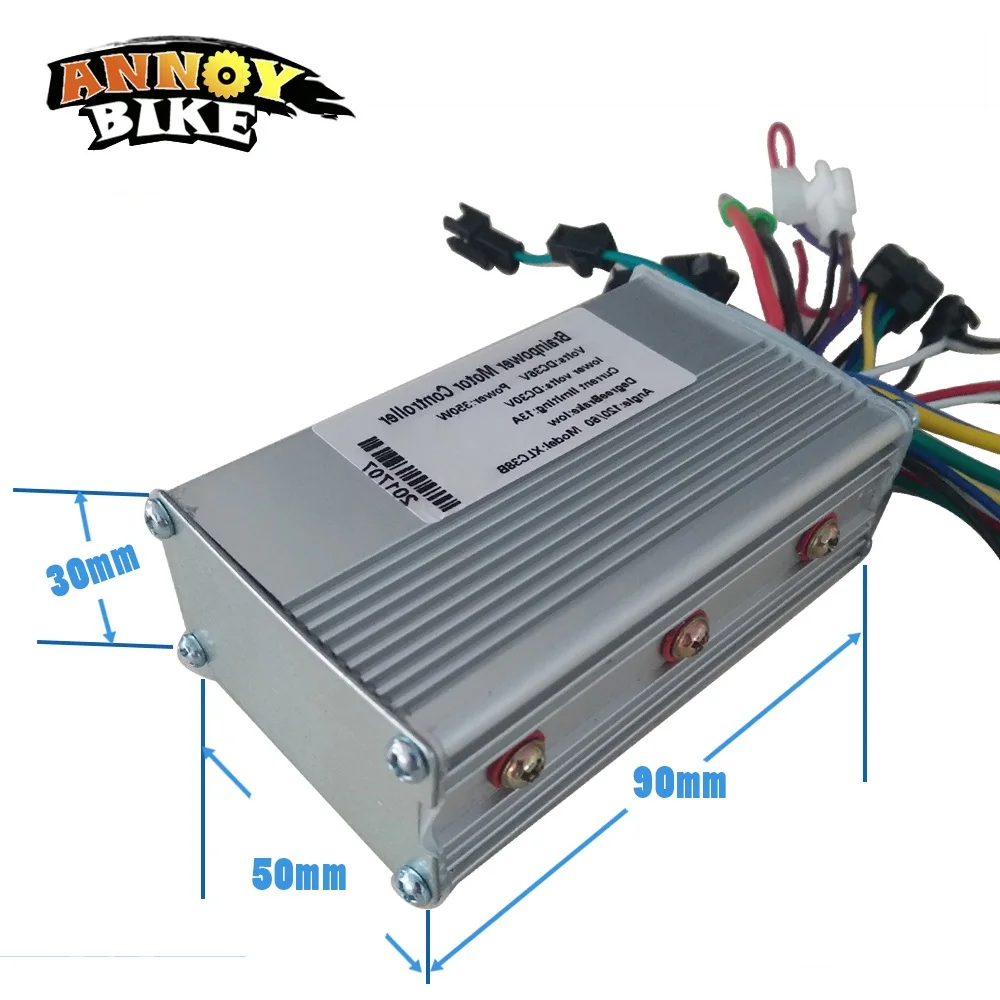 350W 36V/48V DC 6 MOFSET Brushless Controller, BLDC Controller E-bike / E-scooter / Electric Bicycle Accessory Speed Controller