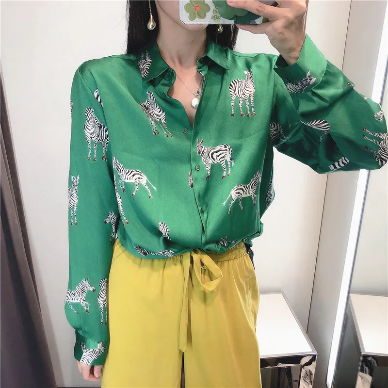 Women Chiffon Blouse Long Sleeve Leopard Print Shirts Vintage Office Ladies Tops Female Clothing 2022 Fashion Blusa De Mujer