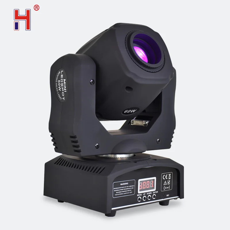 Mini LED Moving Head Spot Light 60W Professional Stage Lighting Projector For Home Party Disco