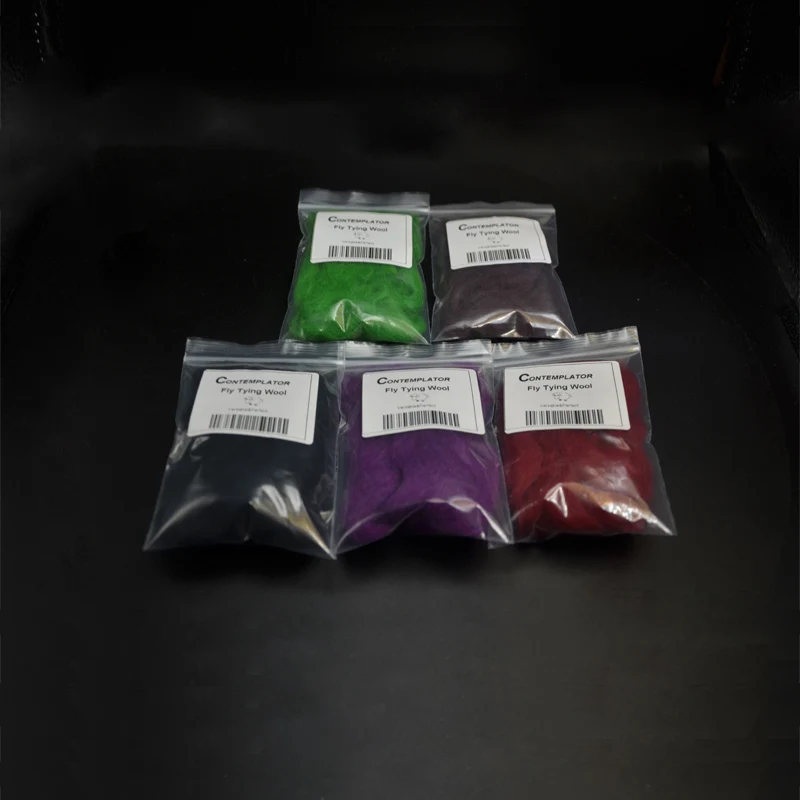 1bag Sculpin Wool Swimming Crab Patterns Fly Tying Materials 14colors Dubbing Natural Wool for Nymph Caddis Emergers Mayflies image 5